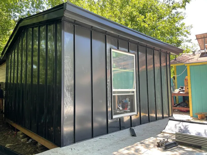 Black standing seam metal wall panels for Metal Roof Installation in Malta